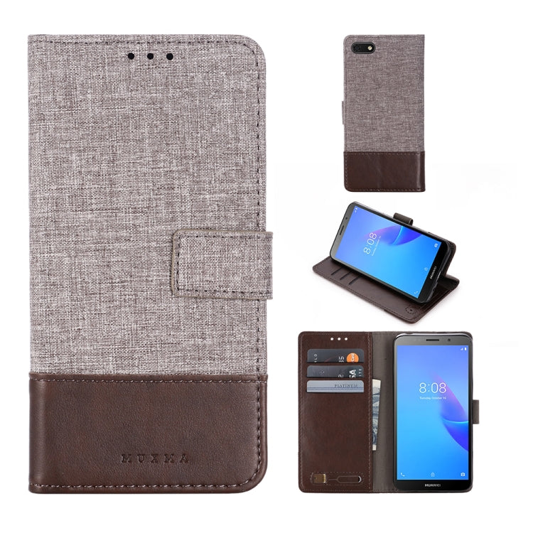 For Huawei Y5 lite (2018) MUXMA MX102 Horizontal Flip Canvas Leather Case with Stand & Card Slot & Wallet Function