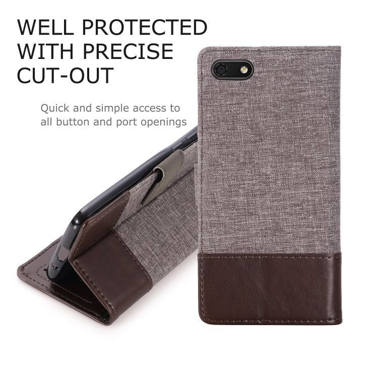 For Huawei Y5 lite (2018) MUXMA MX102 Horizontal Flip Canvas Leather Case with Stand & Card Slot & Wallet Function