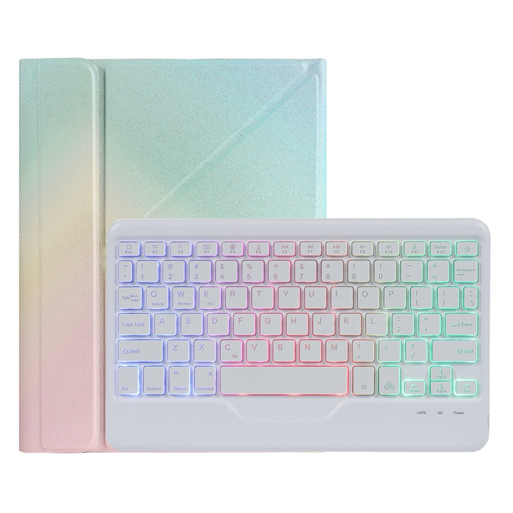 B07S Splittable Backlight Bluetooth Keyboard Leather Tablet Case with Triangle Holder & Pen Slot For iPad 9.7 2018 & 2017 / Pro 9.7 / Air 2