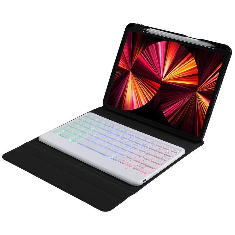 B07S Splittable Backlight Bluetooth Keyboard Leather Tablet Case with Triangle Holder & Pen Slot For iPad 9.7 2018 & 2017 / Pro 9.7 / Air 2