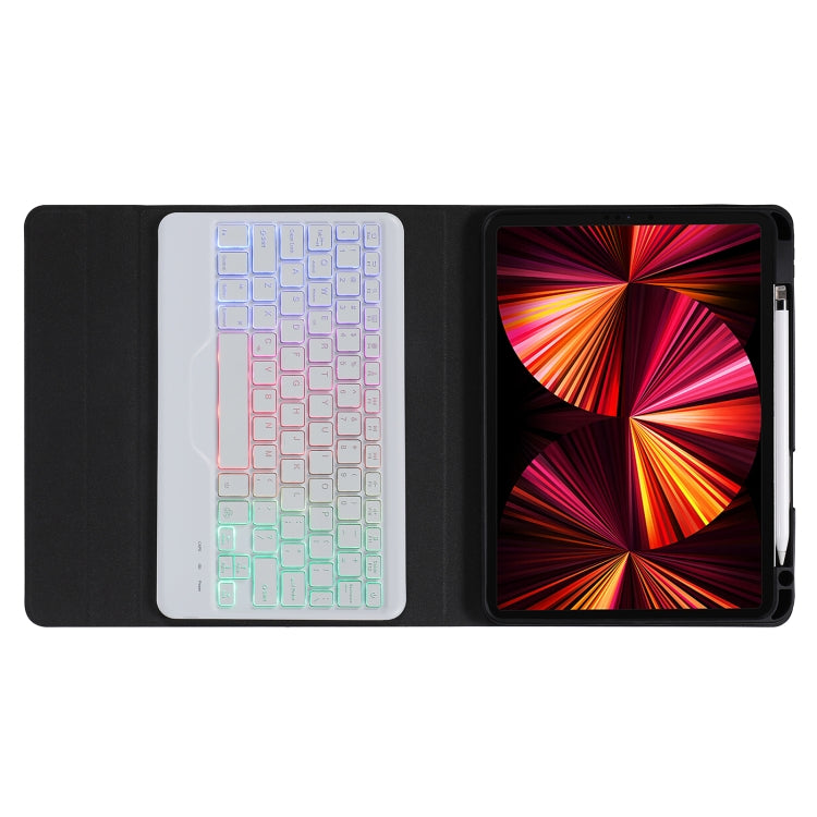 B07S Splittable Backlight Bluetooth Keyboard Leather Tablet Case with Triangle Holder & Pen Slot For iPad 9.7 2018 & 2017 / Pro 9.7 / Air 2