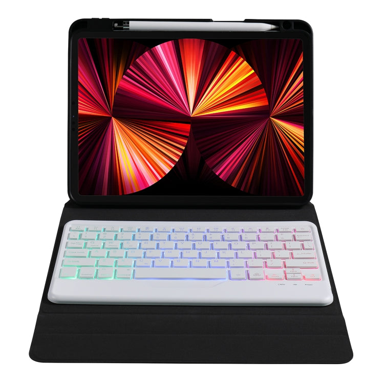 B07S Splittable Backlight Bluetooth Keyboard Leather Tablet Case with Triangle Holder & Pen Slot For iPad 9.7 2018 & 2017 / Pro 9.7 / Air 2