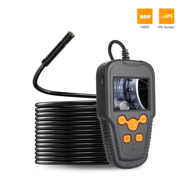 P60A 8mm 1080P 2.4 inch IPS Screen IP68 Waterproof HD Digital Endoscope, Length:2m Hard Cable