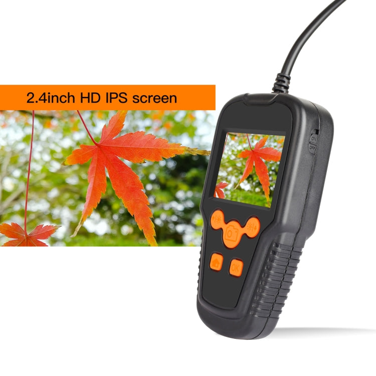 P60A 8mm 1080P 2.4 inch IPS Screen IP68 Waterproof HD Digital Endoscope, Length:2m Hard Cable