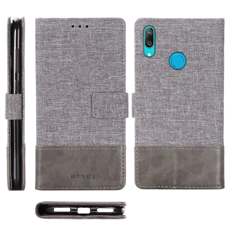 For Huawei Y7 Pro (2019) MUXMA MX102 Horizontal Flip Canvas Leather Case with Stand & Card Slot & Wallet Function