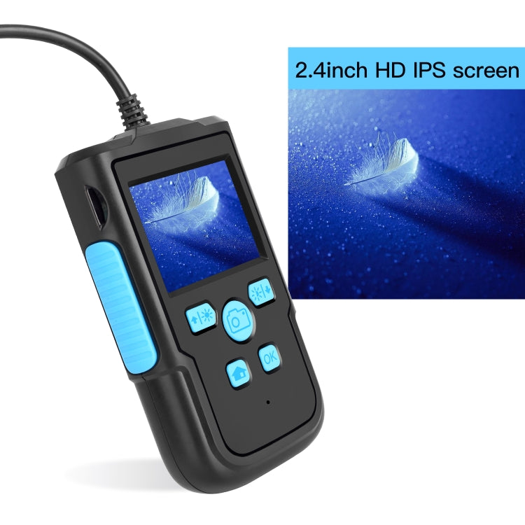 P60B 8mm 1080P 2.4 inch IPS Screen IP68 Waterproof HD Digital Endoscope, Length:5m Hard Cable