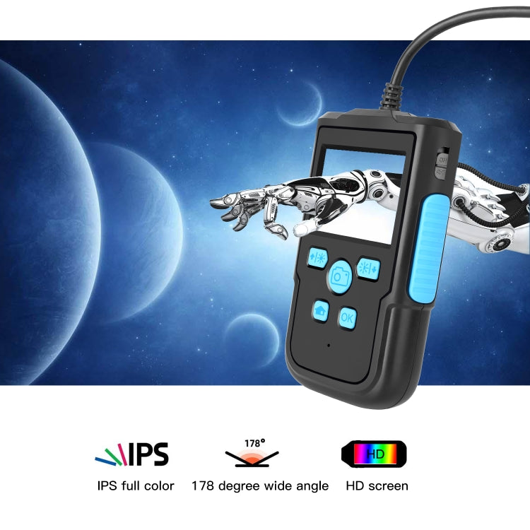 P60B 8mm 1080P 2.4 inch IPS Screen IP68 Waterproof HD Digital Endoscope, Length:10m Hard Cable