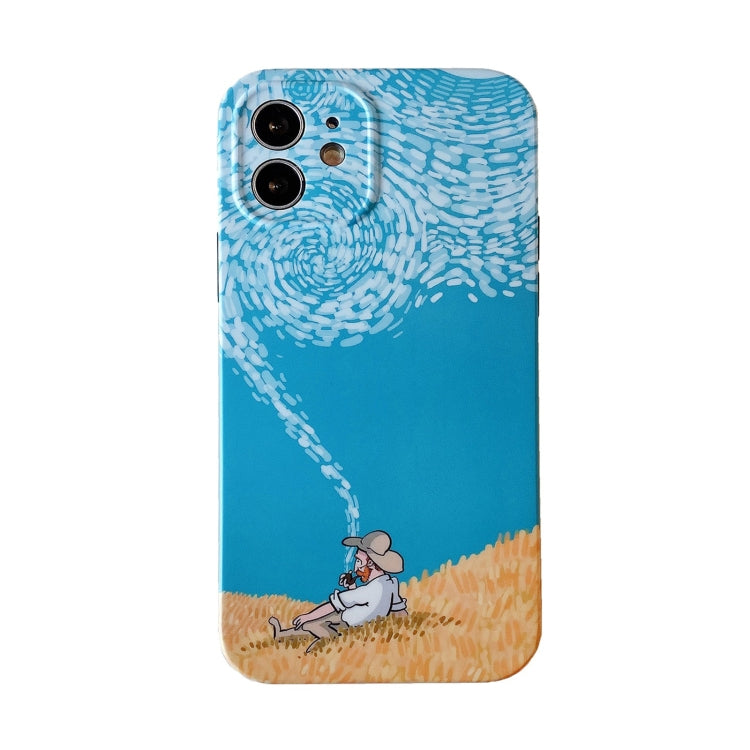 For iPhone 12 Pro Illustration IMD TPU Protective Case