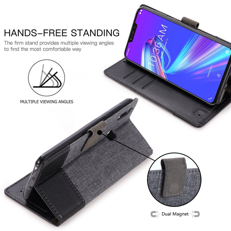 For ASUS ZB633kl MUXMA MX102 Horizontal Flip Canvas Leather Case with Stand & Card Slot & Wallet Function