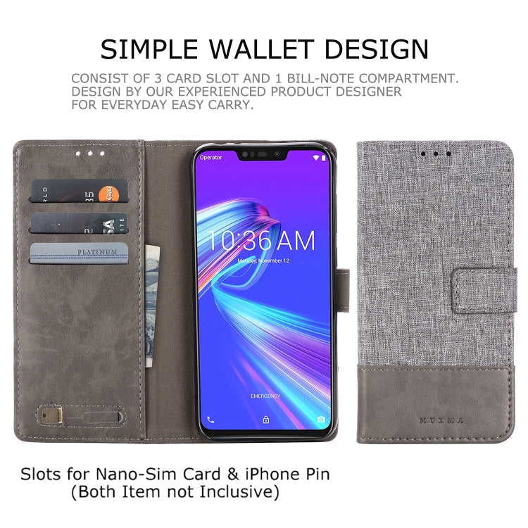 For ASUS ZB633kl MUXMA MX102 Horizontal Flip Canvas Leather Case with Stand & Card Slot & Wallet Function