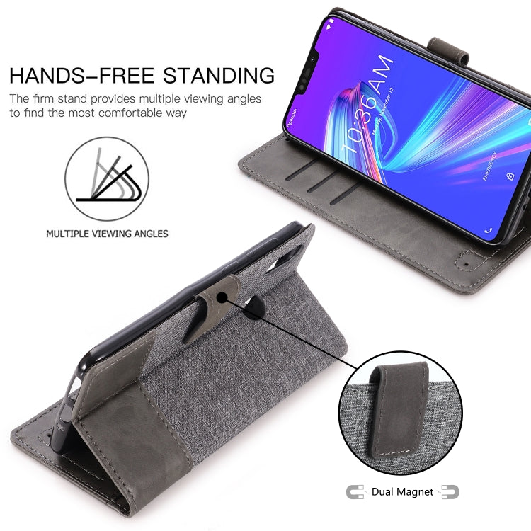 For ASUS ZB633kl MUXMA MX102 Horizontal Flip Canvas Leather Case with Stand & Card Slot & Wallet Function