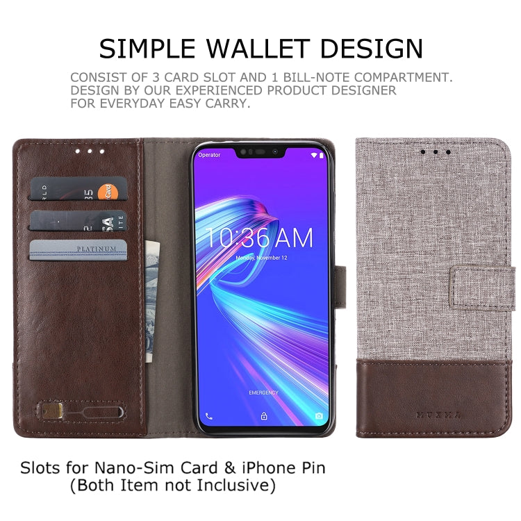 For ASUS ZB633kl MUXMA MX102 Horizontal Flip Canvas Leather Case with Stand & Card Slot & Wallet Function