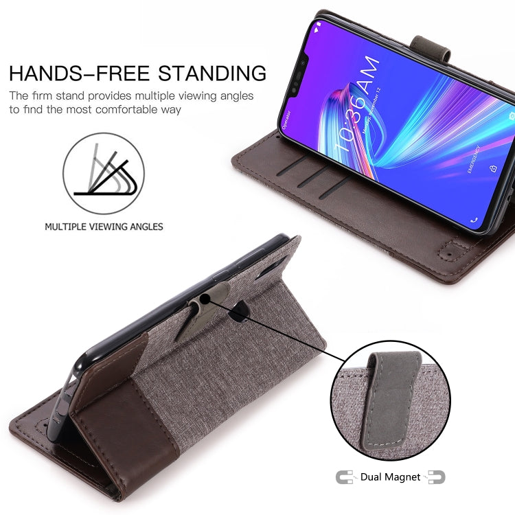 For ASUS ZB633kl MUXMA MX102 Horizontal Flip Canvas Leather Case with Stand & Card Slot & Wallet Function