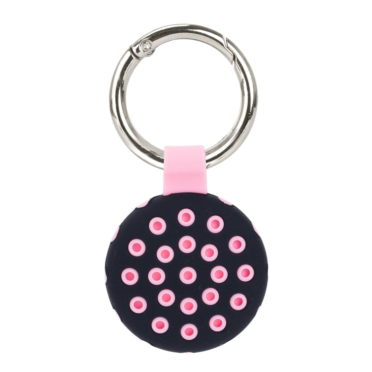 Dot Anti-scratch Shockproof Silicone Protective Cover Case with Keychain Hook Loop For AirTag