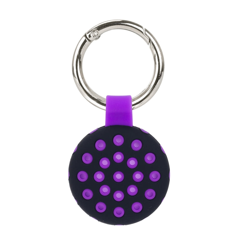 Dot Anti-scratch Shockproof Silicone Protective Cover Case with Keychain Hook Loop For AirTag