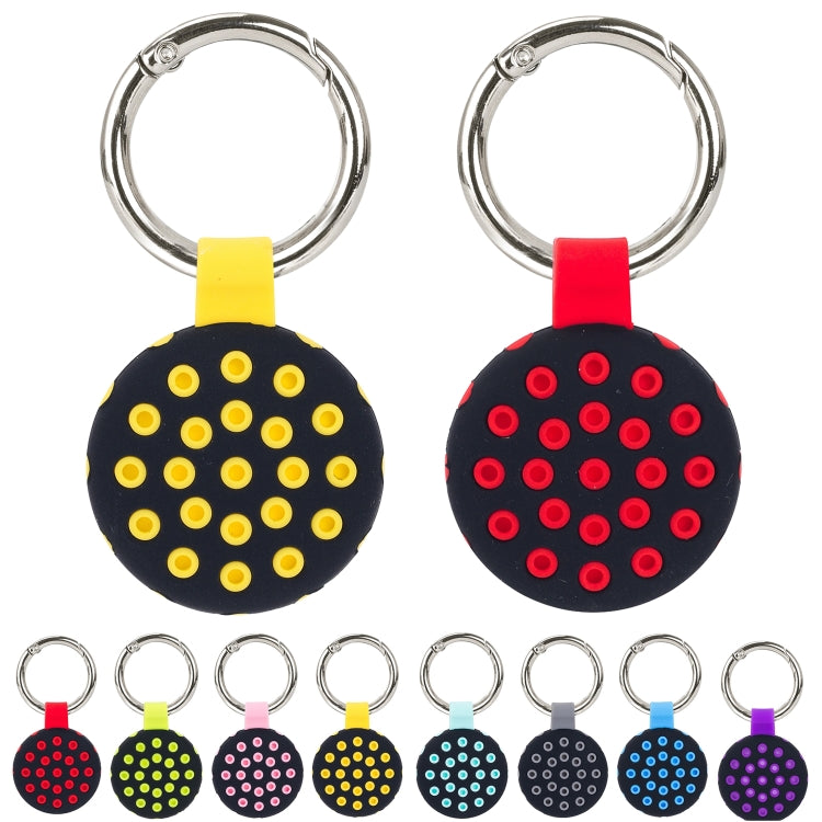 Dot Anti-scratch Shockproof Silicone Protective Cover Case with Keychain Hook Loop For AirTag
