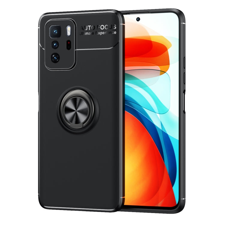 For Xiaomi Redmi Note 10 Pro China Metal Ring Holder 360 Degree Rotating TPU Case
