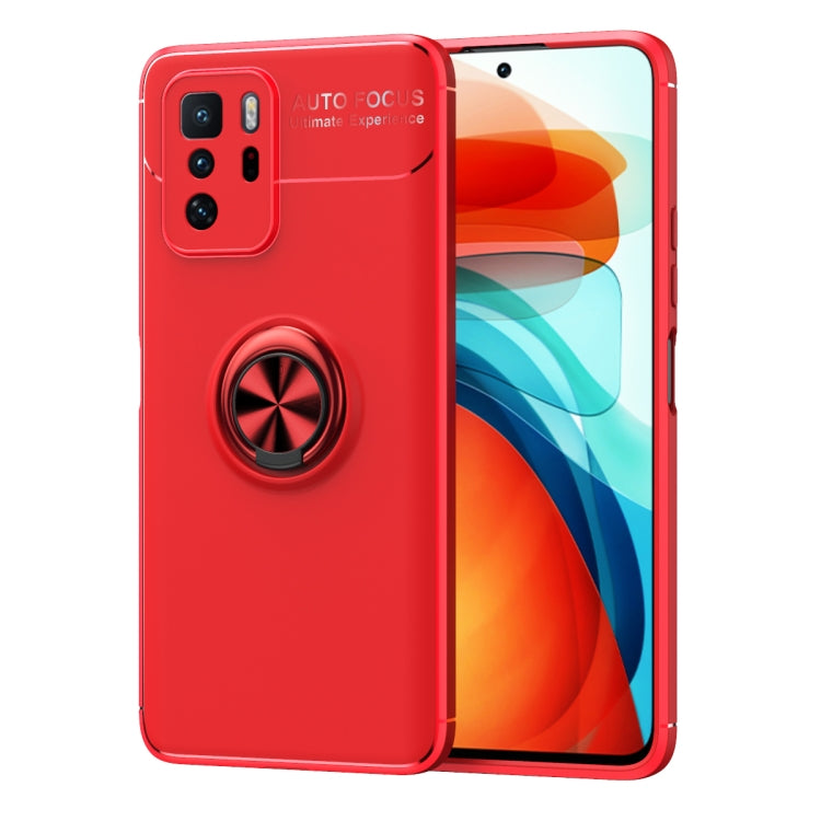 For Xiaomi Redmi Note 10 Pro China Metal Ring Holder 360 Degree Rotating TPU Case