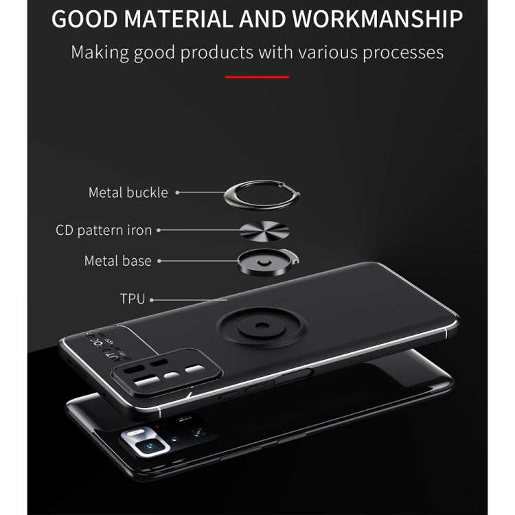 For Xiaomi Redmi Note 10 Pro China Metal Ring Holder 360 Degree Rotating TPU Case