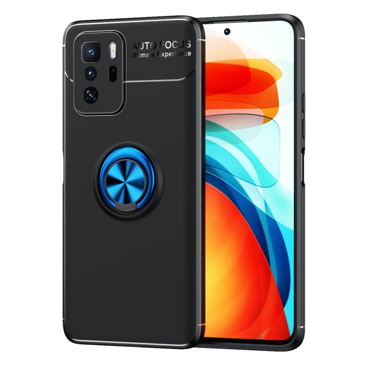For Xiaomi Redmi Note 10 Pro China Metal Ring Holder 360 Degree Rotating TPU Case