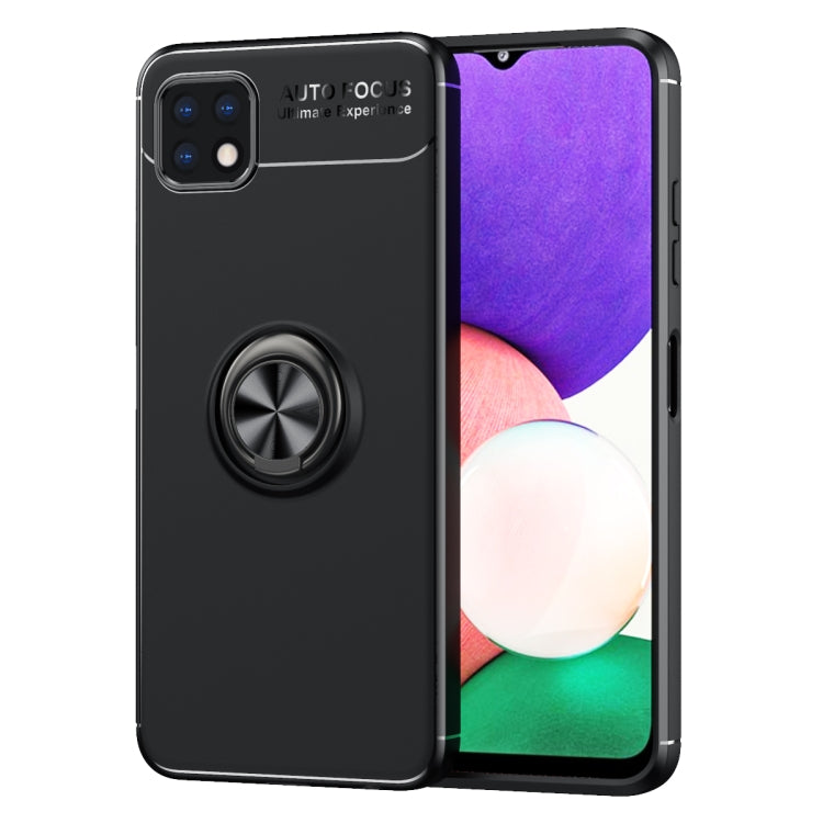 For Samsung Galaxy A22 5G Metal Ring Holder 360 Degree Rotating TPU Case