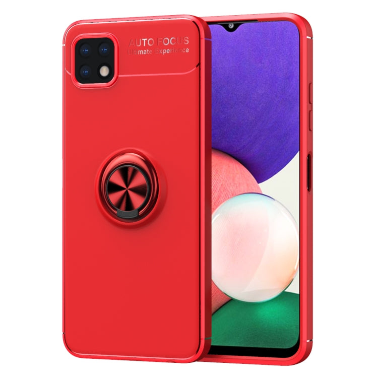 For Samsung Galaxy A22 5G Metal Ring Holder 360 Degree Rotating TPU Case