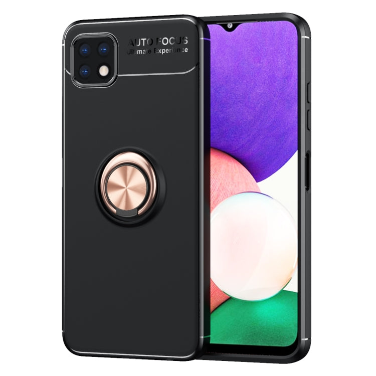 For Samsung Galaxy A22 5G Metal Ring Holder 360 Degree Rotating TPU Case