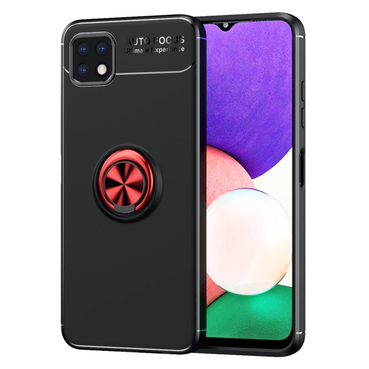 For Samsung Galaxy A22 5G Metal Ring Holder 360 Degree Rotating TPU Case