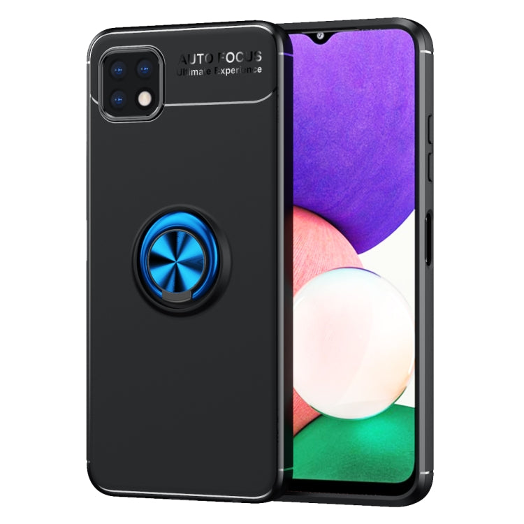 For Samsung Galaxy A22 5G Metal Ring Holder 360 Degree Rotating TPU Case