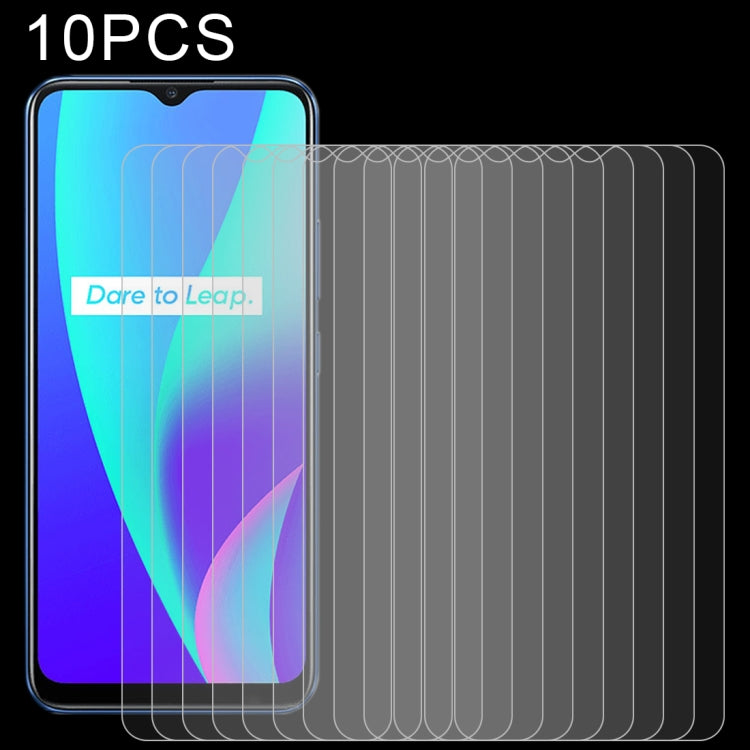 For OPPO Realme C15 10 PCS 0.26mm 9H 2.5D Tempered Glass Film