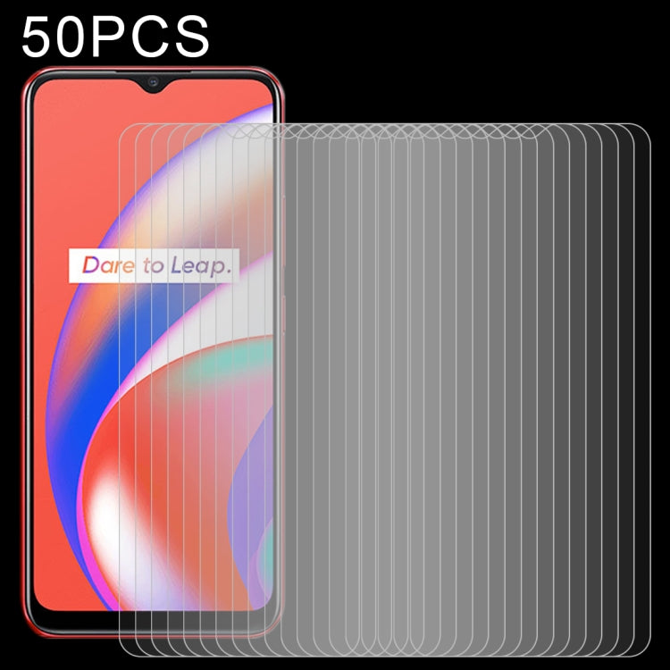 For OPPO Realme C12 50 PCS 0.26mm 9H 2.5D Tempered Glass Film
