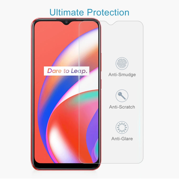 For OPPO Realme C12 50 PCS 0.26mm 9H 2.5D Tempered Glass Film