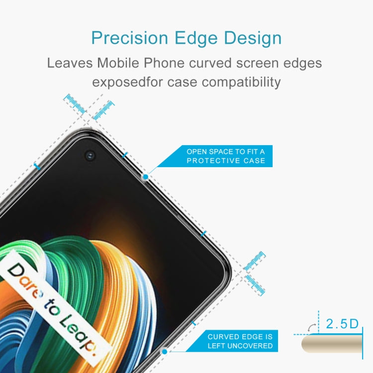 For OPPO Realme Q3 Pro Carnival / Q3 Pro 5G 50 PCS 0.26mm 9H 2.5D Tempered Glass Film