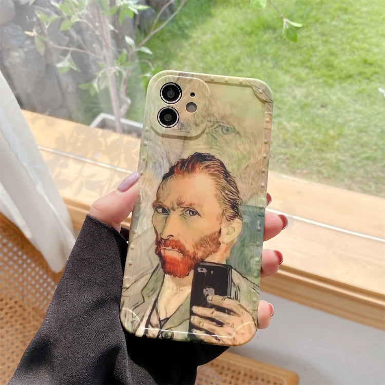 For iPhone 11 Shockproof Oil painting TPU Protective Case