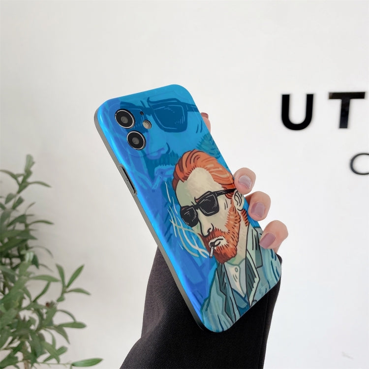 For iPhone 12 Shockproof Oil painting TPU Protective Case