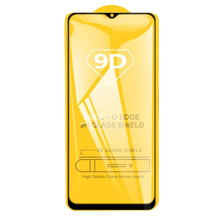 For OPPO Realme C12 9D Full Glue Full Screen Tempered Glass Film