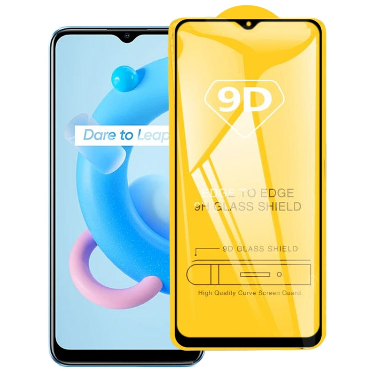For OPPO Realme C20 9D Full Glue Full Screen Tempered Glass Film