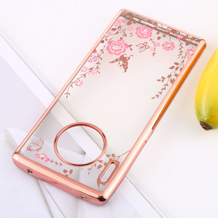 For Huawei Mate 30 Pro Flowers Patterns Electroplating Soft TPU Protective Cover Case