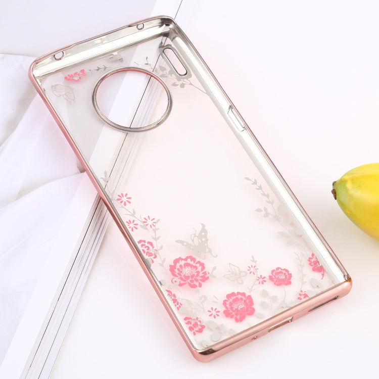 For Huawei Mate 30 Pro Flowers Patterns Electroplating Soft TPU Protective Cover Case