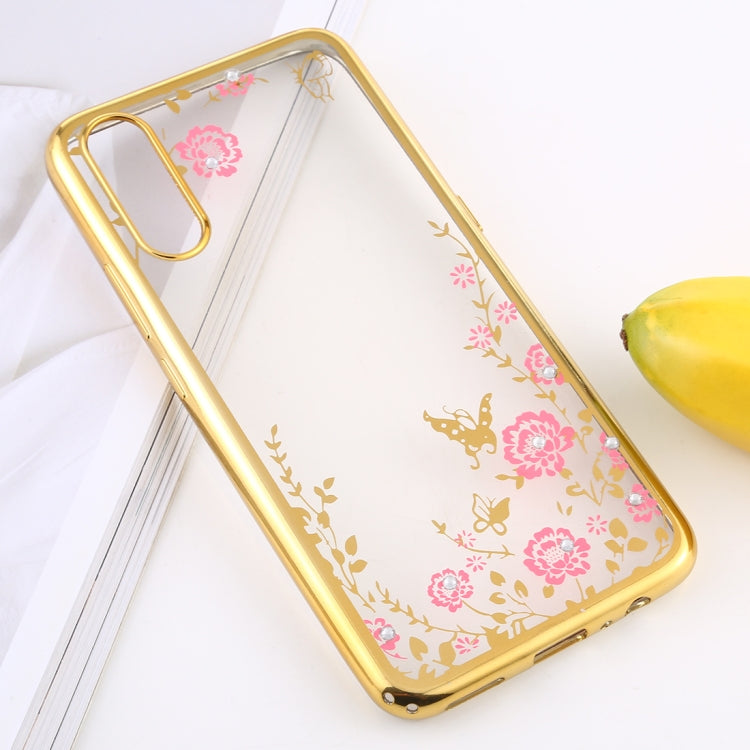 For Vivo iQOO Neo & Y7s Flowers Patterns Electroplating Soft TPU Protective Cover Case