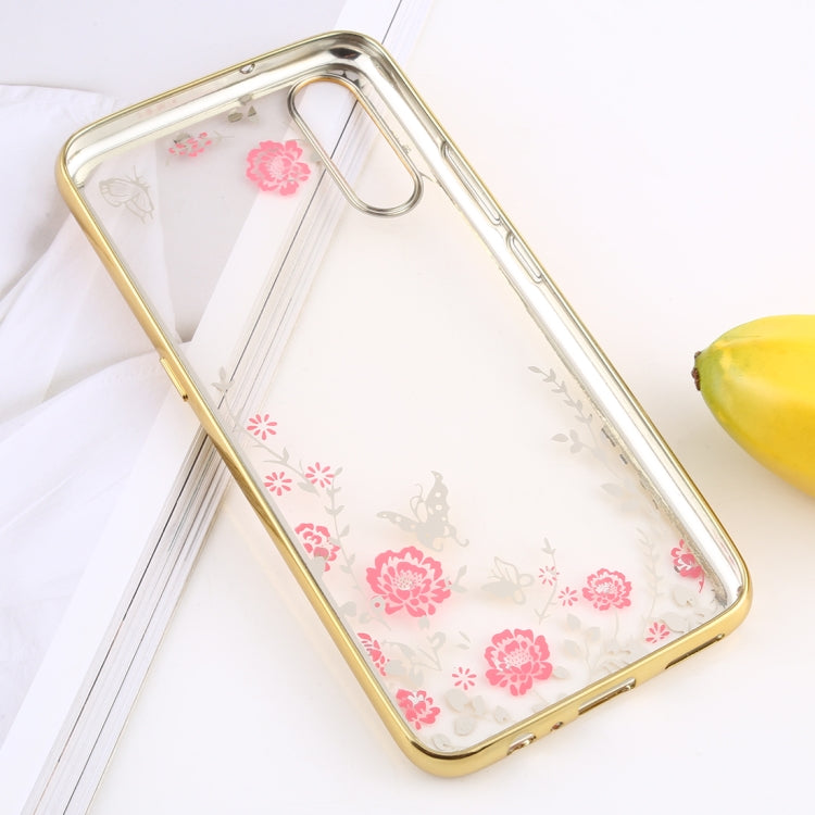 For Vivo iQOO Neo & Y7s Flowers Patterns Electroplating Soft TPU Protective Cover Case