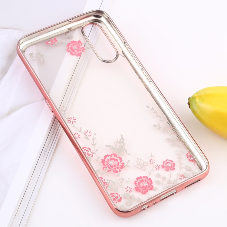 For Vivo iQOO Neo & Y7s Flowers Patterns Electroplating Soft TPU Protective Cover Case