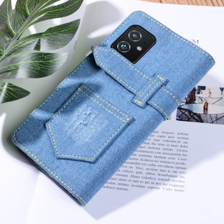 For Asus Zenfone 8 / ZS590KS Denim Horizontal Flip Leather Case with Holder & Card Slot & Wallet
