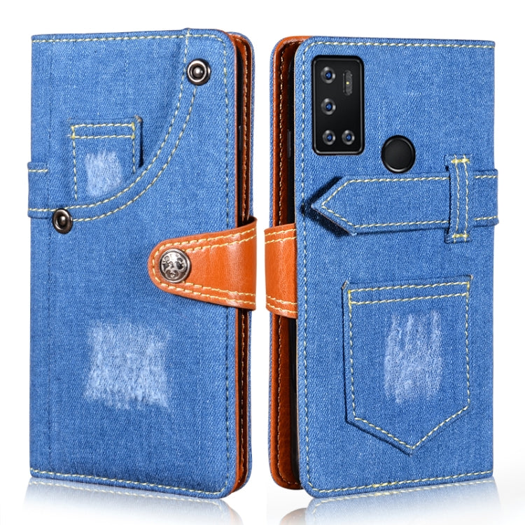 For Cubot C20 Denim Horizontal Flip Leather Case with Holder & Card Slot & Wallet
