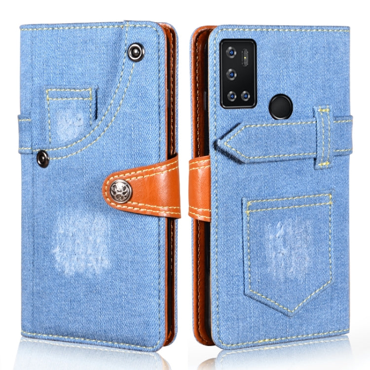For Cubot C20 Denim Horizontal Flip Leather Case with Holder & Card Slot & Wallet