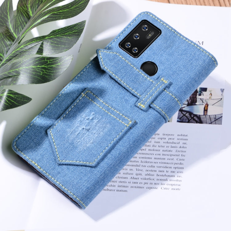 For Cubot C20 Denim Horizontal Flip Leather Case with Holder & Card Slot & Wallet