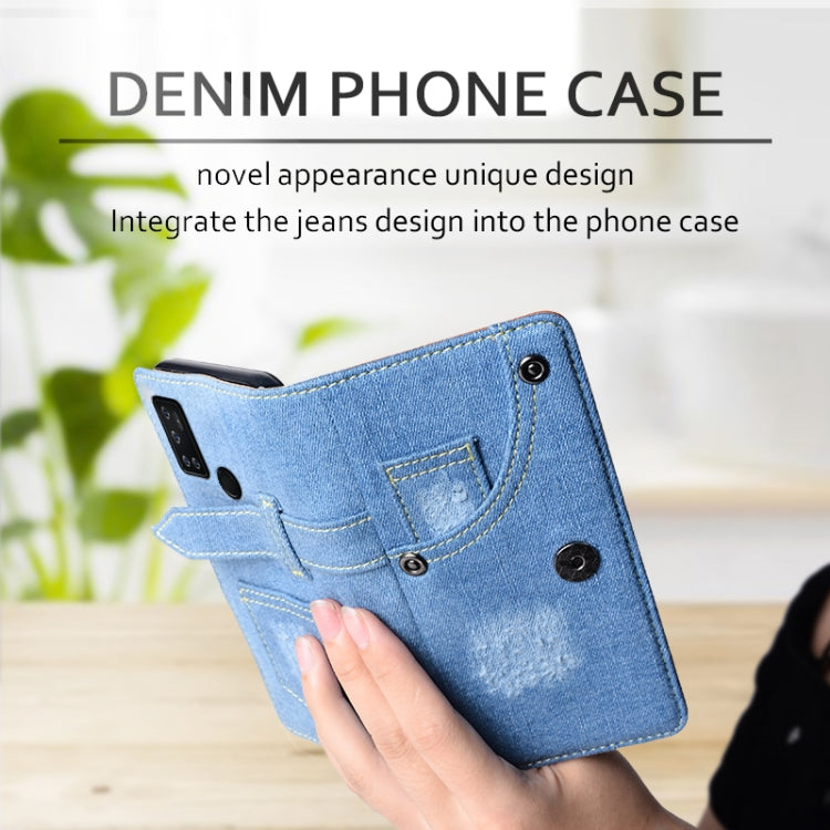For Cubot C20 Denim Horizontal Flip Leather Case with Holder & Card Slot & Wallet