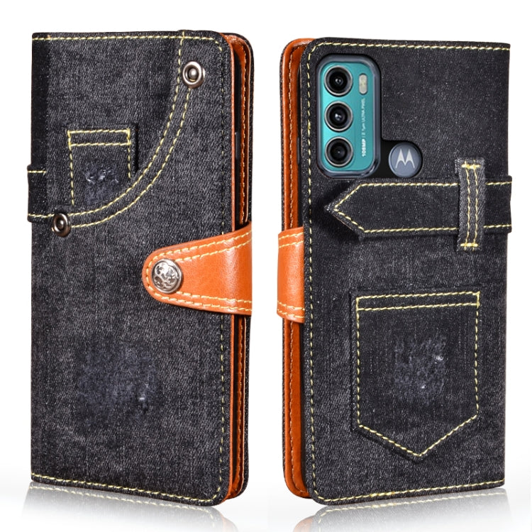 For Motorola Moto G60 / Moto G40 Fusion Denim Horizontal Flip Leather Case with Holder & Card Slot & Wallet