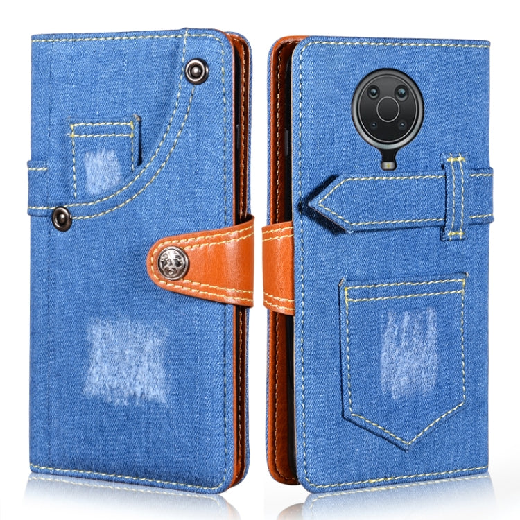 For Nokia G20 Denim Horizontal Flip Leather Case with Holder & Card Slot & Wallet