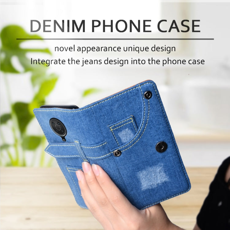 For Nokia G20 Denim Horizontal Flip Leather Case with Holder & Card Slot & Wallet